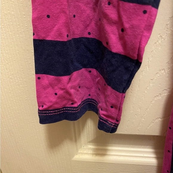 Lilly Pulitzer Scoop Neck Evelyn Dress Pink & Navy Stripes w/ Polka Dots Sz S - Picture 14 of 15